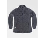 Workshell de mujer combinado con tejido acolchado sellado y con detalles reflectantes S7815