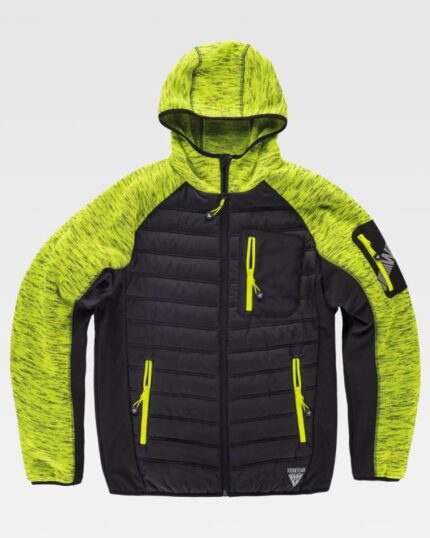 Chaqueta de punto acolchada WORKTEAM S9475 con capucha
