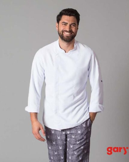 CHAQUETA COCINA UNISEX MEJIA "RED LINE" 943200