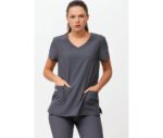 Casaca sanitaria elástica para mujer