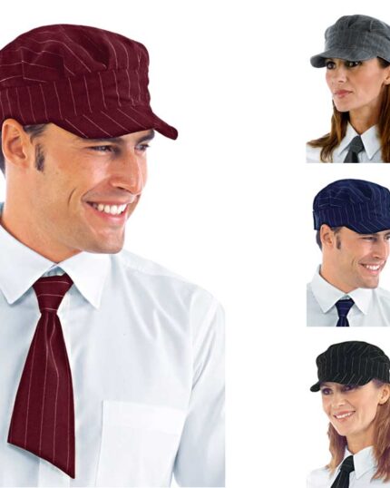 Gorros de camarero originales con elegante y clásico estampado de rayas
