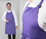 Delantal Garys con peto en tejido sarga