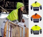 Sudadera de trabajo reflectante con media cremallera