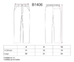 B1406 pantalón trabajo infantil disfraz