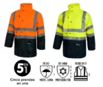c3735 parka alta visibilidad workteam desmontable