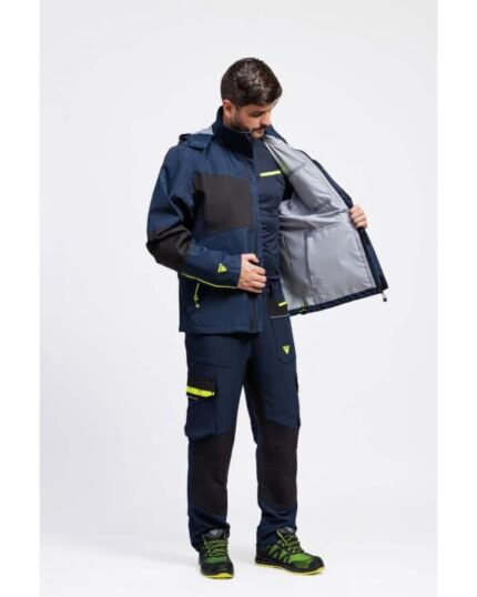Chaqueta impermeable de trabajo WF3058 corta vientos con capucha