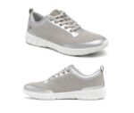 Zapatillas cómodas de trabajo antideslizantes Suecos ALMA SILVER