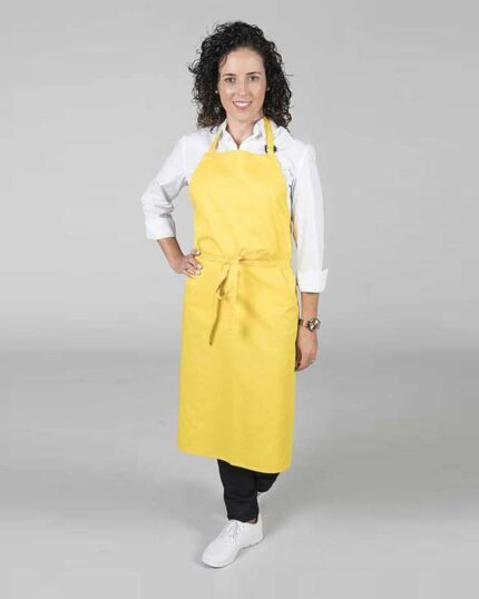 Delantal con peto sin bolsillos