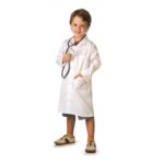 bata infantil blanca colores niño niña B6800