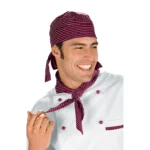 Pañuelo pico de cocina con estampado a rayas