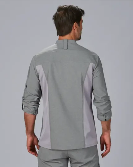 930033 chaqueta cocina chef gris