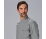 930033 chaqueta cocina chef gris hombre
