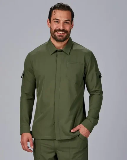 930042 chaqueta cocinero verde oliva