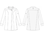 930047 chaqueta chef mujer manga larga