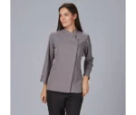 930047 chaqueta cocinera manga larga gris
