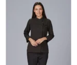 930047 chaqueta cocinera manga larga negra