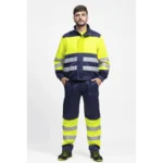 Pantalón antiestático contra químicos B1495 de alta visibilidad con cintas reflectantes