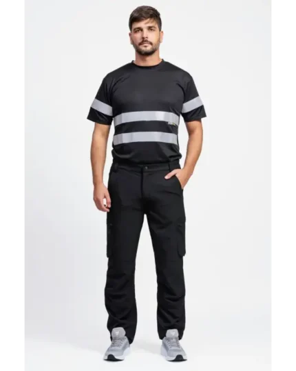 B4041 pantalon multibolsillos negro trabajo