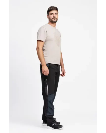 B4042 pantalon trabajo negro elastico