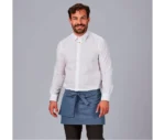 delantal corto azul bolsillo garys