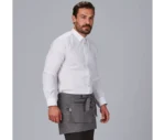 delantal corto con bolsillo gris garys