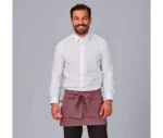 delantal corto con bolsillo uniforme trabajo