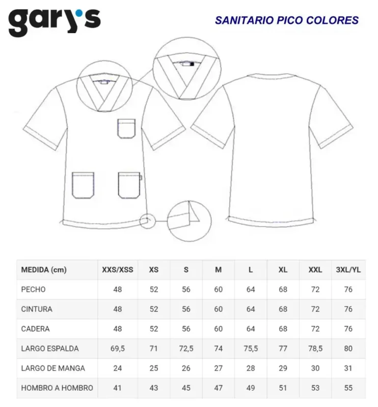 pijama sanitario colores mujer hombre