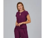 600104 casaca laboral mujer malva