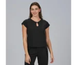 600104 casaca laboral mujer reciclada negro