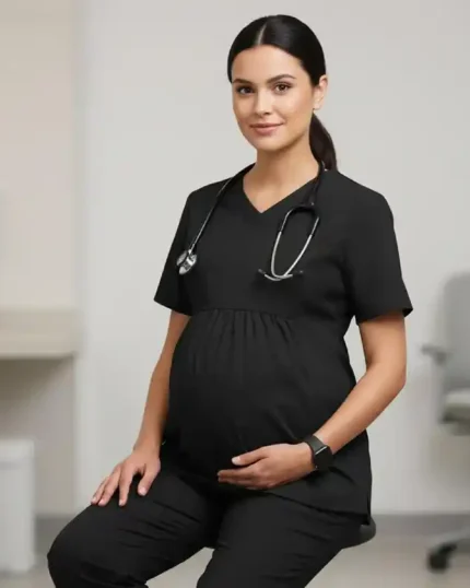 600117 CASACA premama sanitaria negra (1)