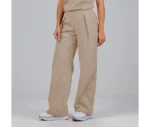 700077 pantalon mujer recto pinzas beis
