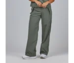 700077 pantalon mujer recto pinzas verde